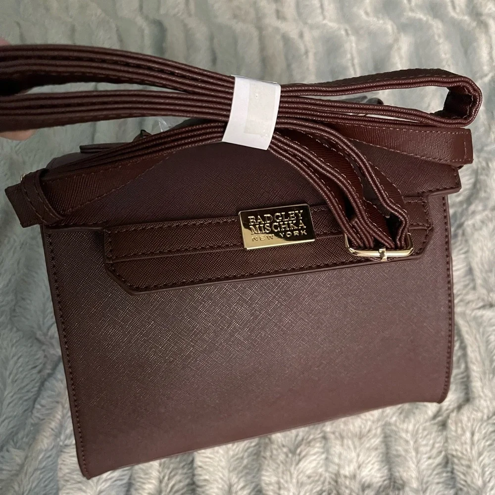 Badgley Mischka Rich Brown Bag crossbody bag shoulder bag - Picture 5 of 15